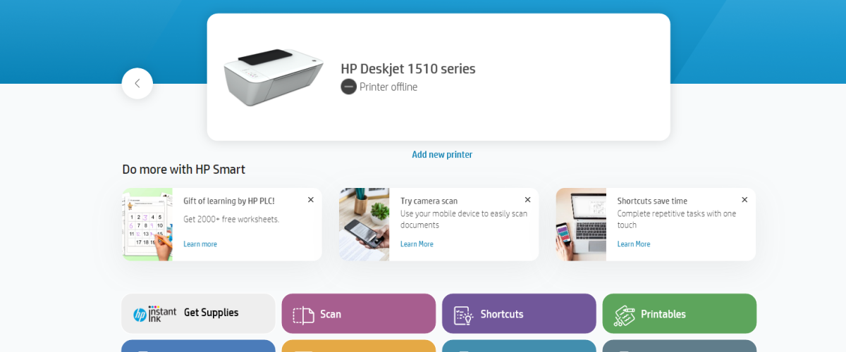 HP Smart App for optimizing printing with HP printer